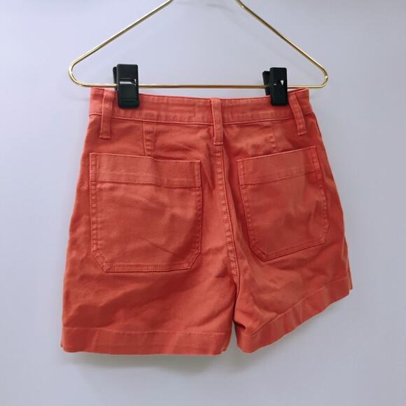Madewell Camp Shorts Elasticized Waist Orange Size 26 AJ524 3” Inseam - Picture 5 of 11